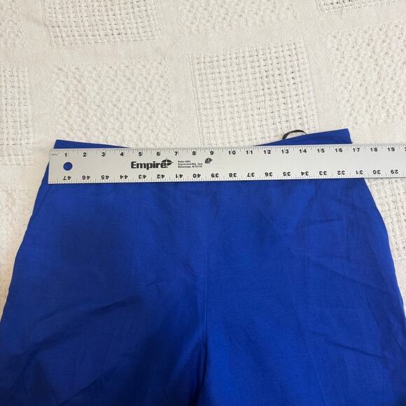 new Calvin Klein 12 side zip linen pant flat front elastic waist P 2661 - Picture 3 of 11